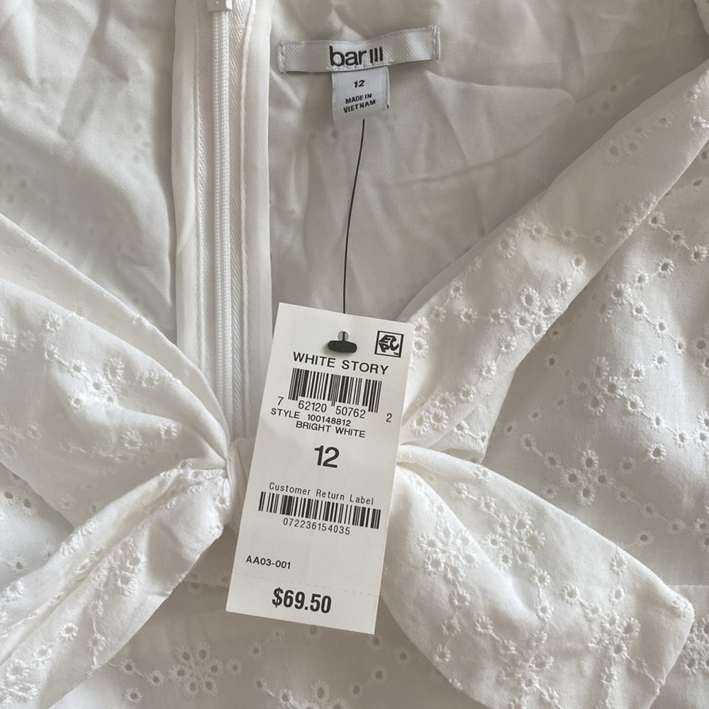Barr lll NWT bright white eyelet dress - Picture 10 of 12